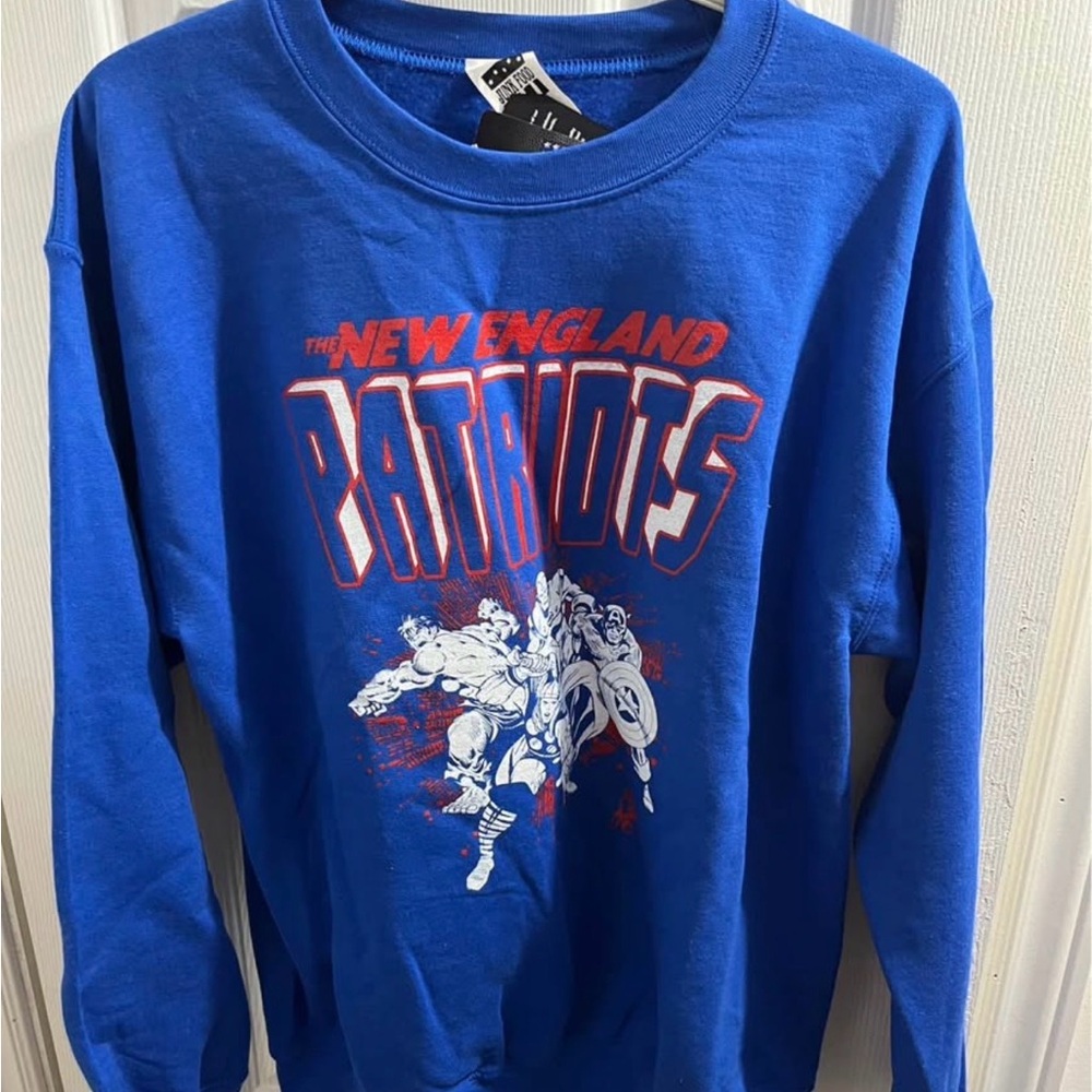 New England Patriots Blue Crewneck Sweater